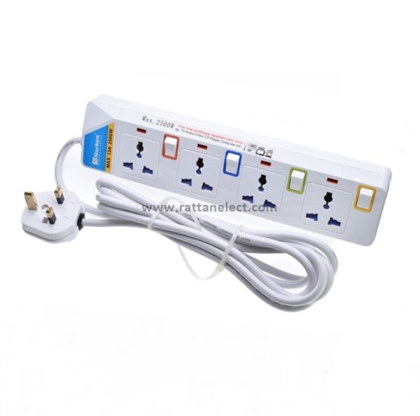 NARKEN POWER EXTENSION SOCKET 4WAY 3MTR. WIRE