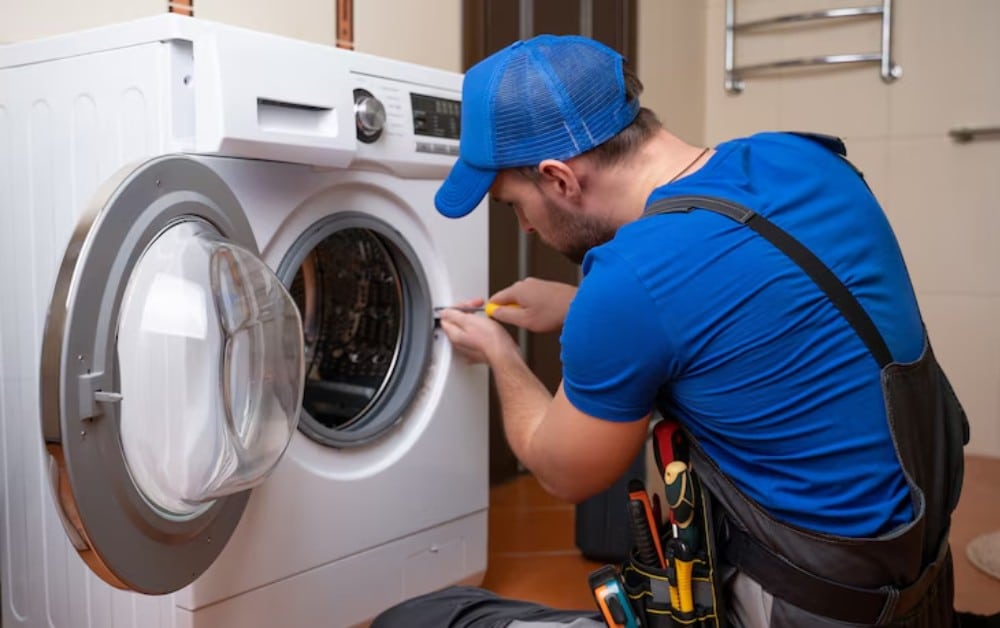 Initial Diagnosis and Inspection an LG Washing Machine Repair Service