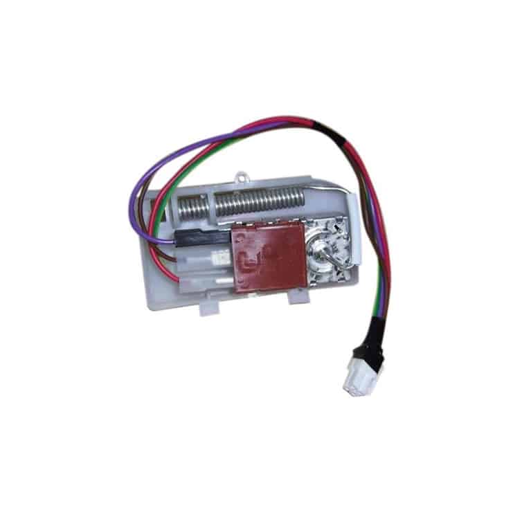 Beko freezer thermostat cover assembly with wiring harness and spring coil – model B910930955NF 4306300101 spare part available in Dubai