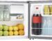 Compact Hisense single door fridge with beverages and fruits inside