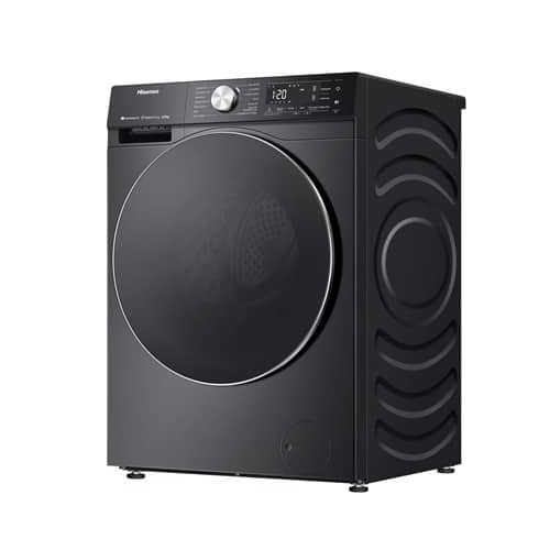 Hisense front load washing machine with smart digital control panel and large drum