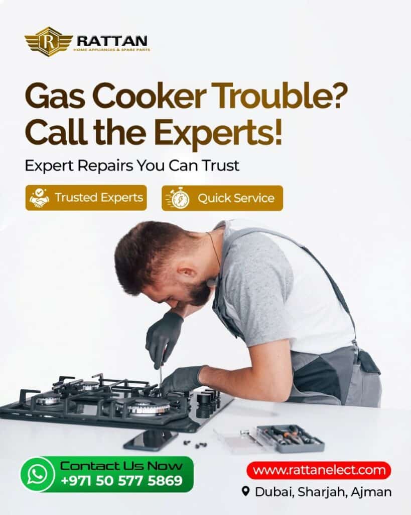 Gas stove repair Dubai technician fixing gas cooker