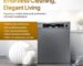 Nikai dishwasher UAE stainless steel kitchen appliance energy efficient quiet cleaning
